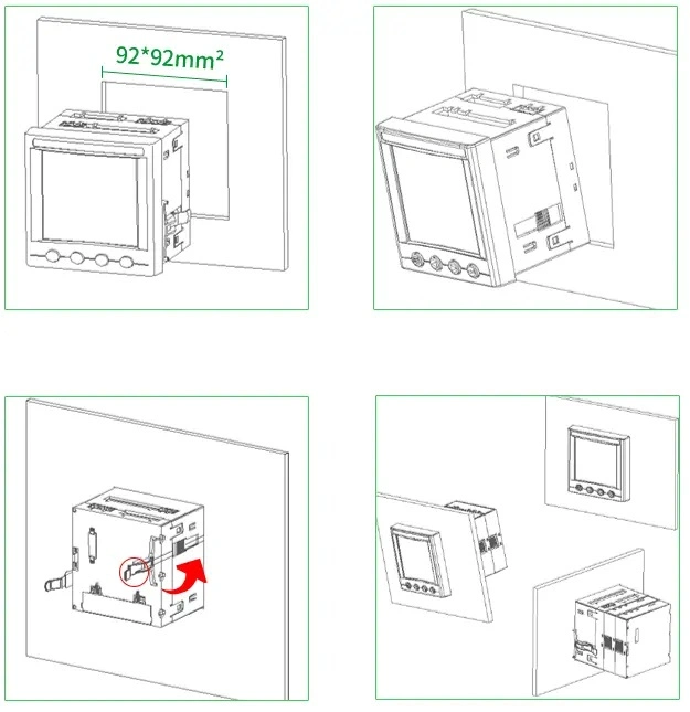 Acrel Apm 3 Phase Power Quality Analyzer Energy Meter with Modbus-Ethernet Profibus