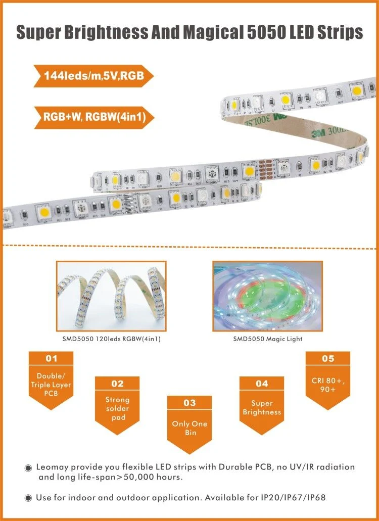 Outdoor Use IP65 5050 LED Strips Lighting