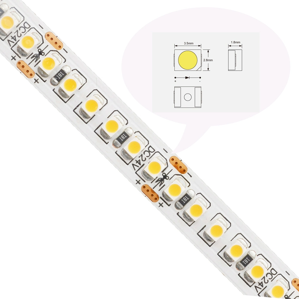 CRI 95 Epistar 180LED/M 12V 2835 3528 LED Strip Light for Mirror Light TV Light Stair Light