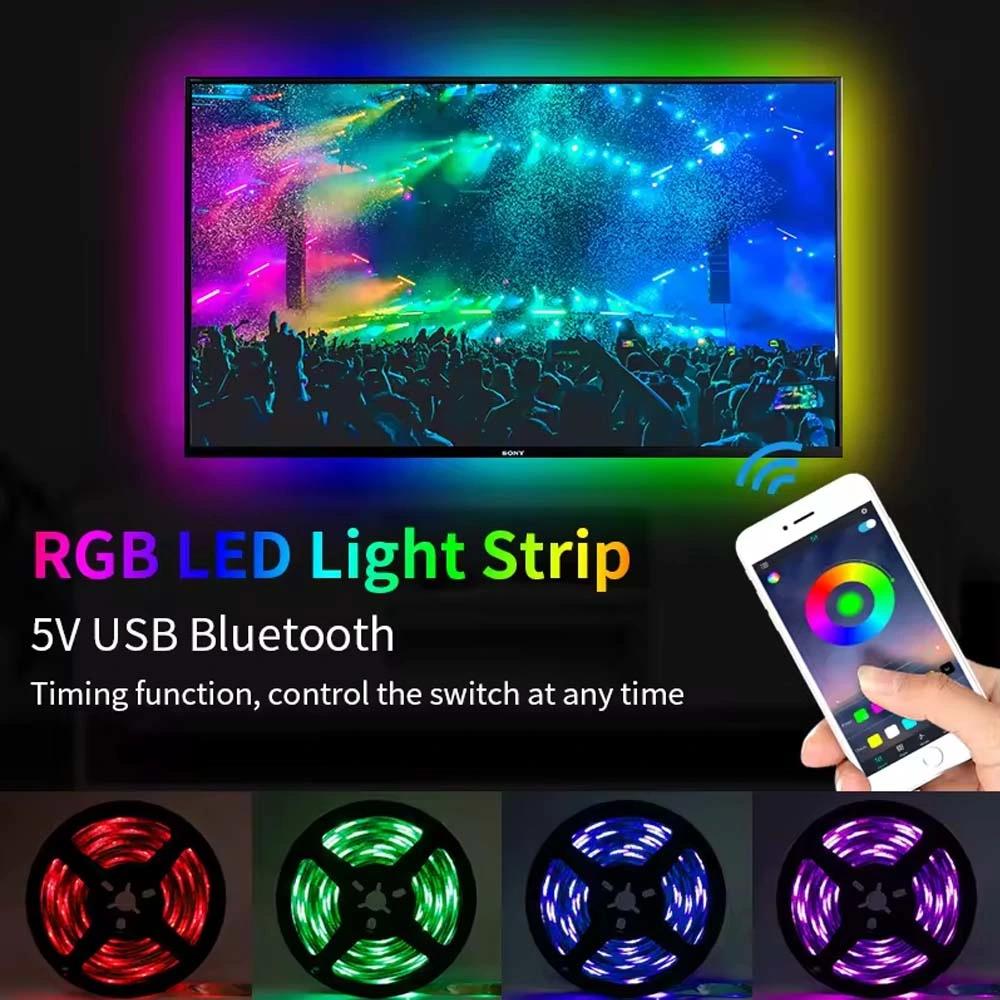 Color Changing DIY RGB Lighting Kit TV LED Strip Backlight Decoration 5V 12V USB RGB Kit