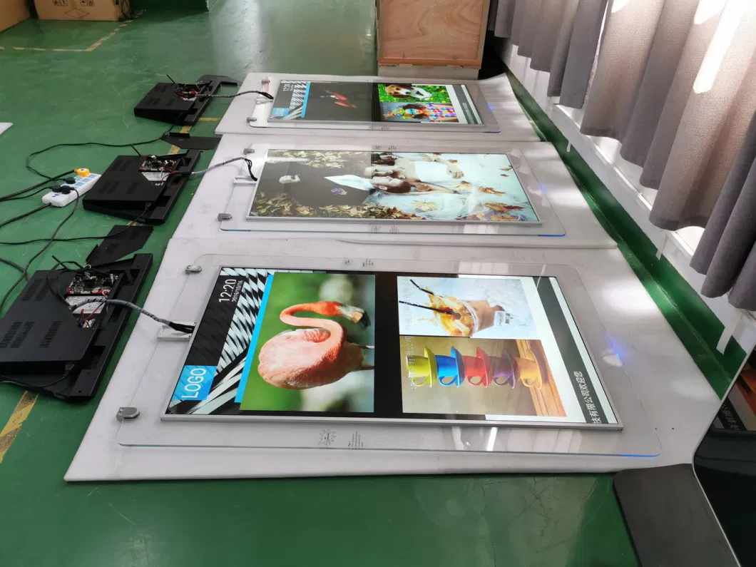 Ultra Slim Floor Standing Double Sided OLED Display for Advertising Digital Signage Kiosk Media Player