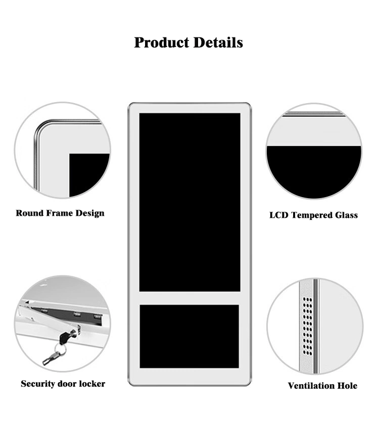 Factory Price Indoor Android System Horizontal Wall Mount 21.5-Inch + 11.6-Inch Wall Mount LCD Digital Signage Kiosk Player