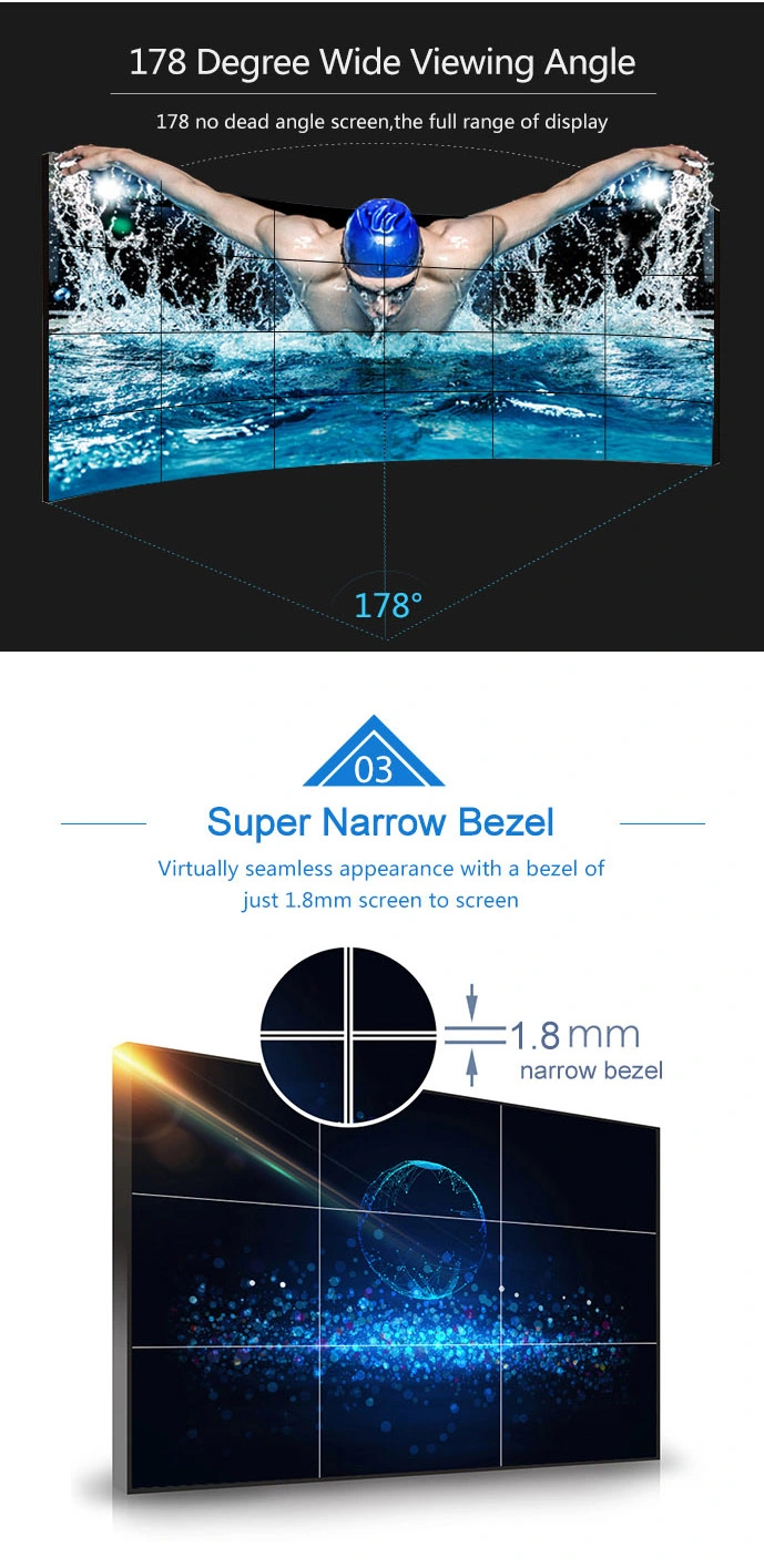 2X2 Layout LG Panel 46inch LCD Video Wall with 3.5mm Bezel for Exhibition Moveable Stand