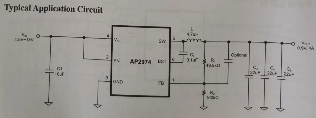 BUCK DC-DC AP2974 18V 4A Buck Electronic component IC