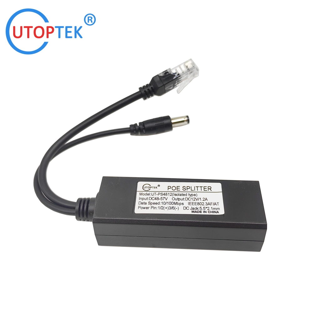 Standard High Power Isolation Poe Splitter Power Module 48V to 12V for CCTV IP Cameras