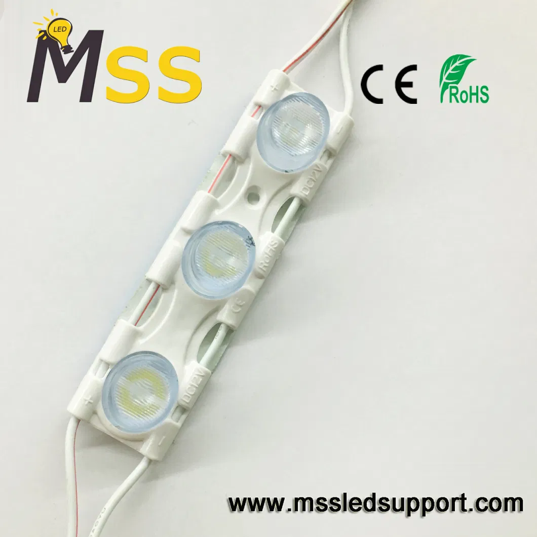 12V 24V 3W High Brightness Round Long Side Light 3030 UL LED Module with Lens Large Power for Advertising Sign