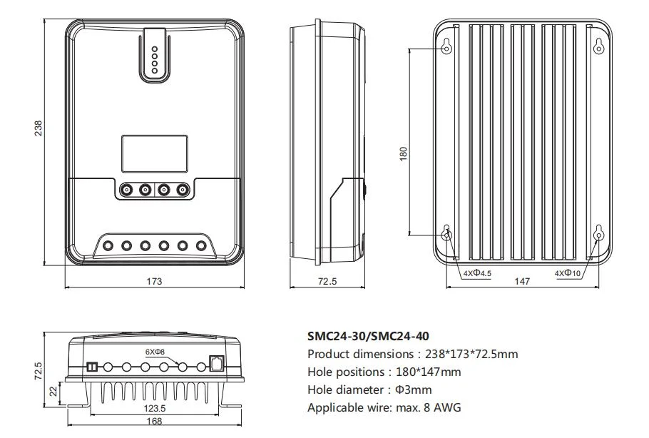 24V 40A Solar Charge Controller MPPT Solar Charger Controller with LCD Display