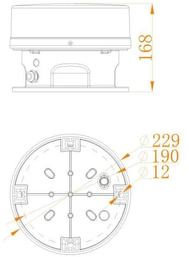 Medium-Intensity Photocell Flashing L864 LED Aircraft Solar Power Waterproof LED Warning Light Tower Light Awl Aircraft Warning Light Aviation Obstruction Light