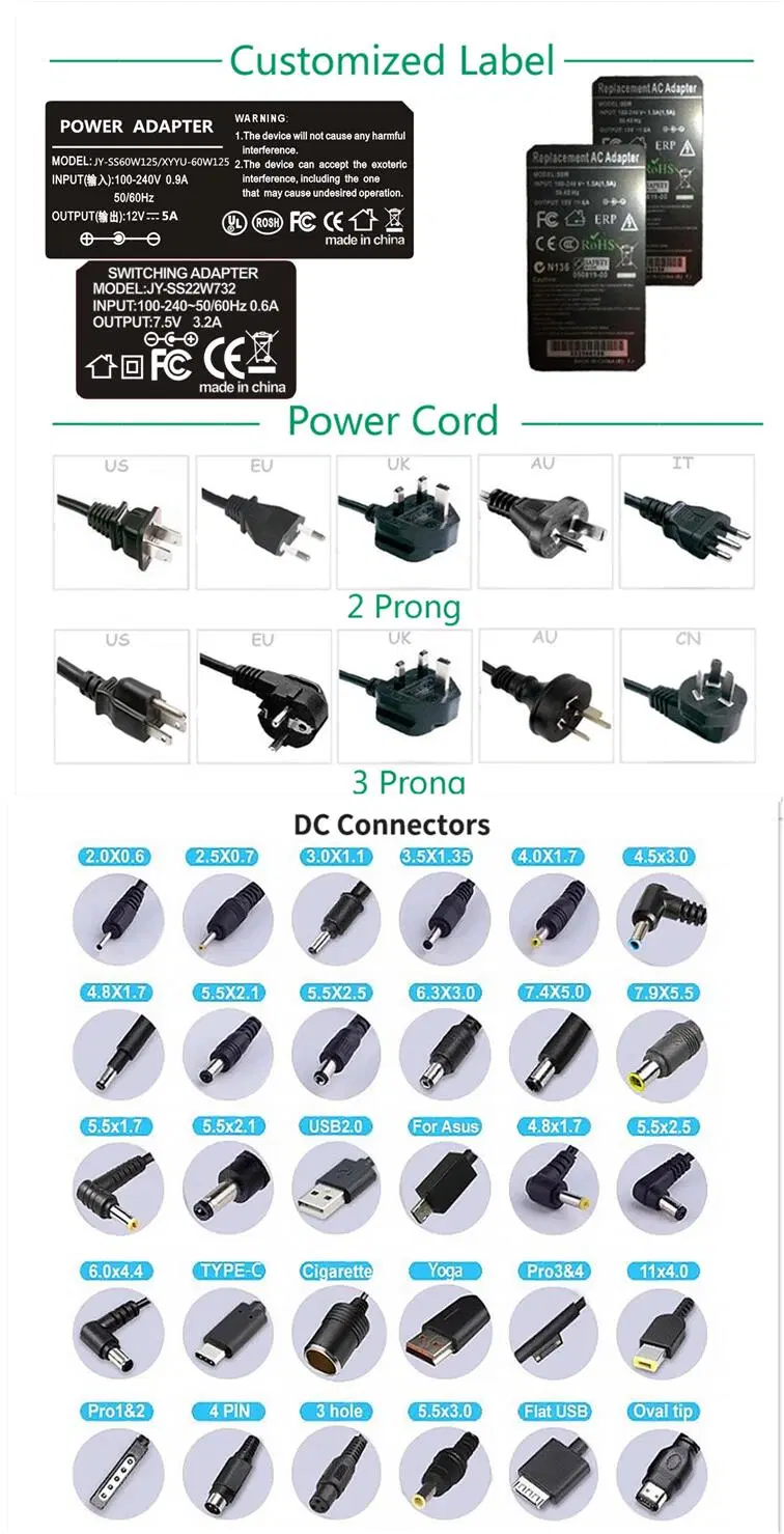 Universal Input 24V 1.5A 9V 4A Switching Power Supply 9V 10V 12V 1A 2A 3A 4A 5A 8A 10A AC DC Power Adapter Router LED TV CCTV Cameras Medicial Battery Charger