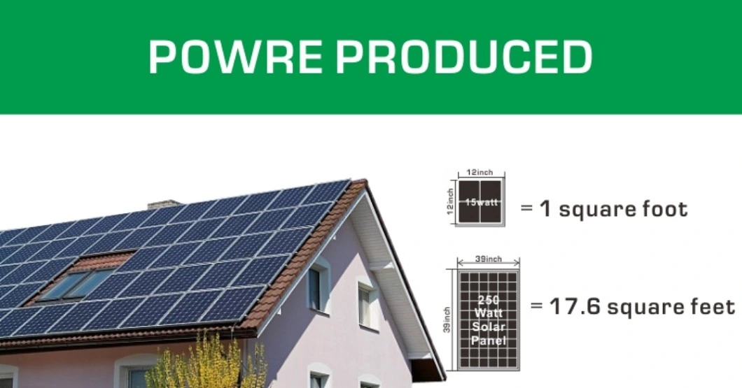 Space Saving 1kw off Grid Solar Power System Poly 250W 24V