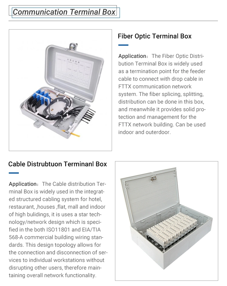 100 Pairs UK Type Telecom Distribution Box Indoor Telephone Cable Terminal Box with Bmf for 10 Pairs Krone Connection Modeule and Disconnection Module