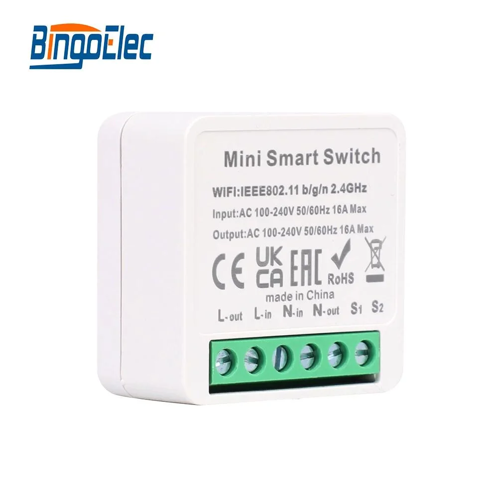 Bingoelec Universal DIY 2way 16A WiFi Control Mini Smart Switch Module