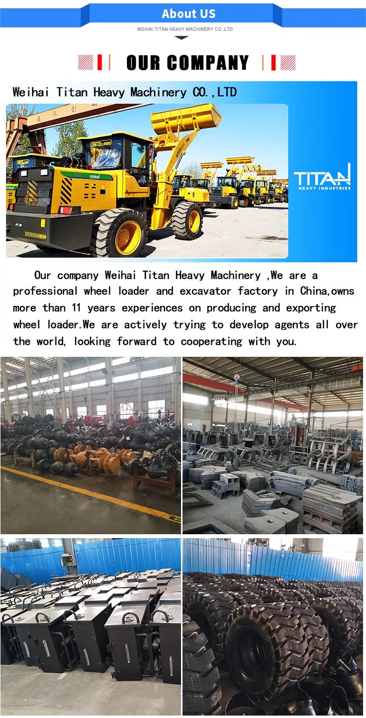 Titan Chinese 2.8 Ton Hot Sale High Quality Good Price Small Front End Wheel Loader