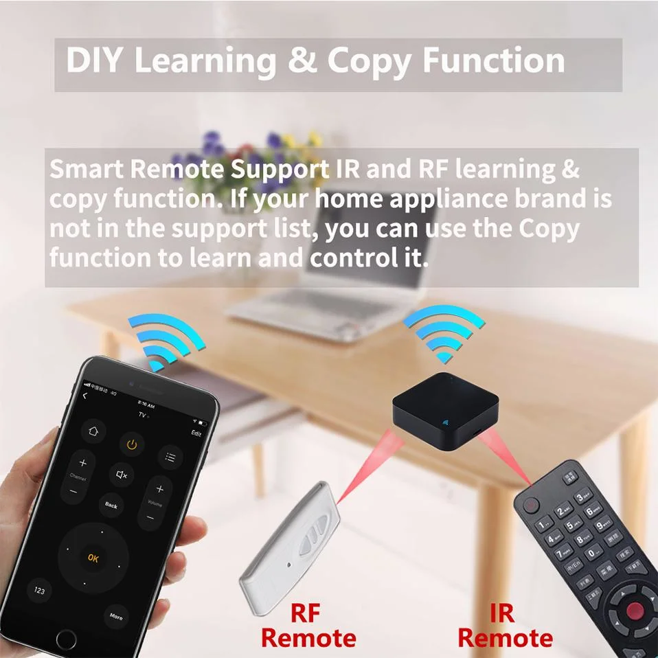 Tuya Smart RF IR Remote Control WiFi Smart Home for Air Conditioner All TV LG TV