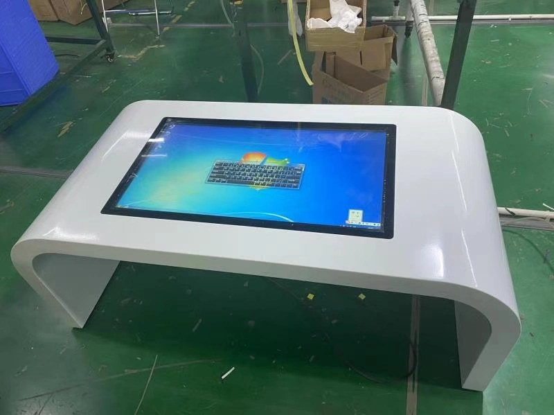 43inch Customized White LCD Touch Table Screen Kiosk Windows Indoor Totem