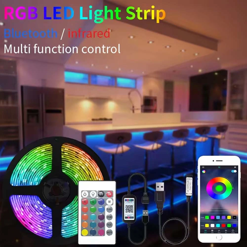 Color Changing DIY RGB Lighting Kit TV LED Strip Backlight Decoration 5V 12V USB RGB Kit