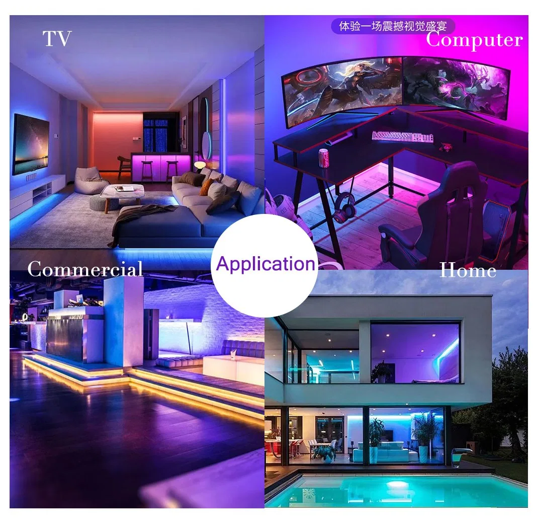 Voice Control LED Strip Light Naked Tape Light with Smart Tuya Assistance for Home Party Game Room TV Decoration