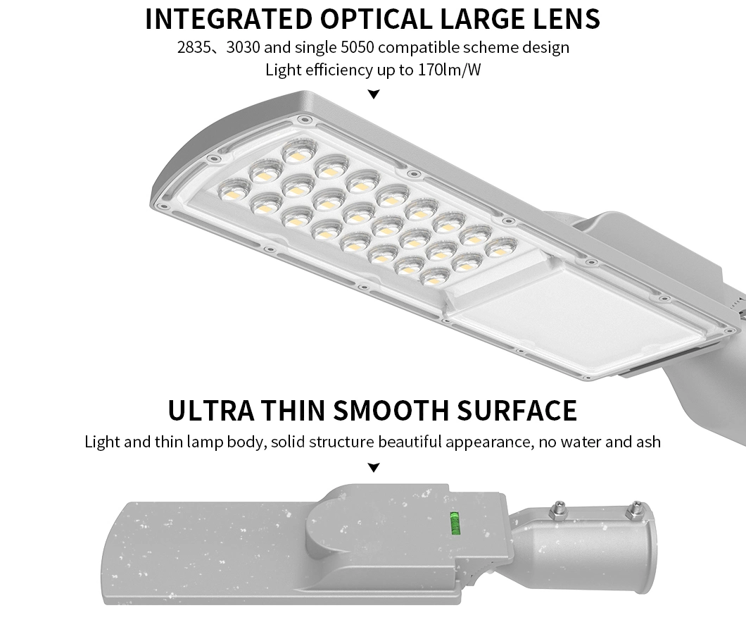 New Design 50W 80W 100W 200W Smart Outdoor SMD Street Lighting IP66 Waterproof Ik08 Road Light Public Lighting with Sensor Function LED Street Light