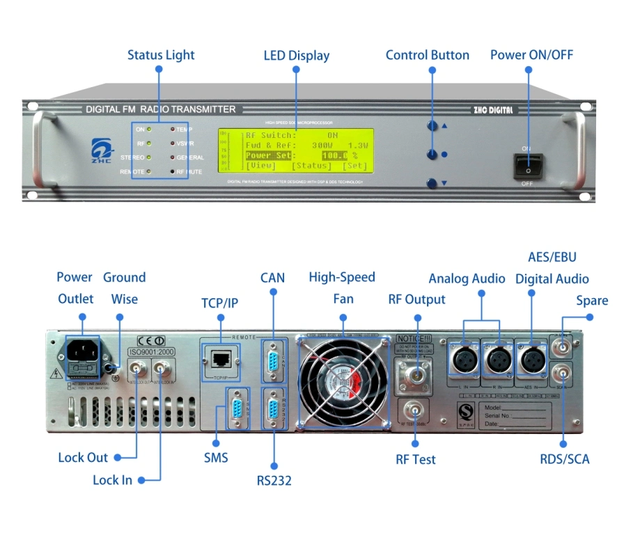 300W FM Radio Transmitter High Reliability