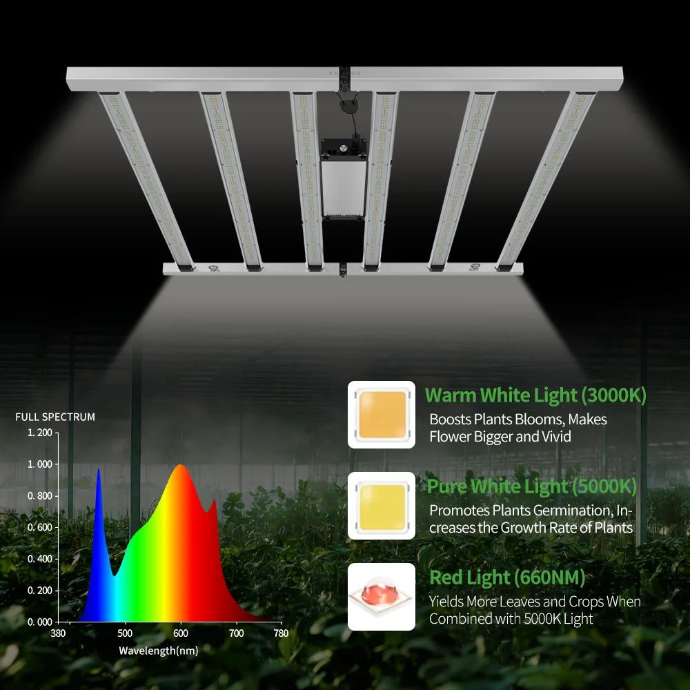 Foldable Samsung Lm301b Full Spectrum LED Grow Lighting for Plant Cultivation Industry