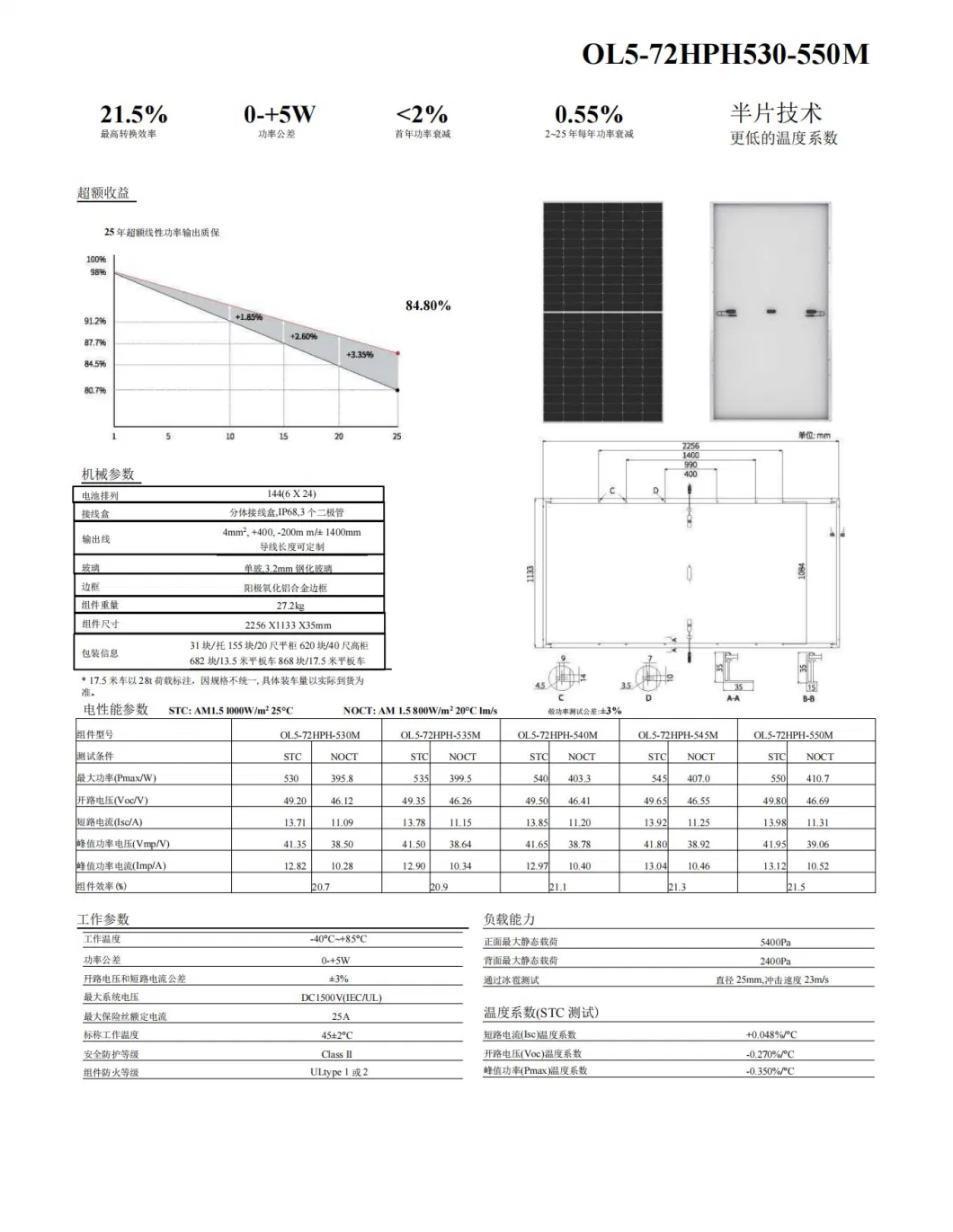 Trina Half Cell PV Solar Power Panel 600W 550W 560W 570W 580W 480W 450W 460W 470W 144cells Mono Perc Photovoltaic Module 700W