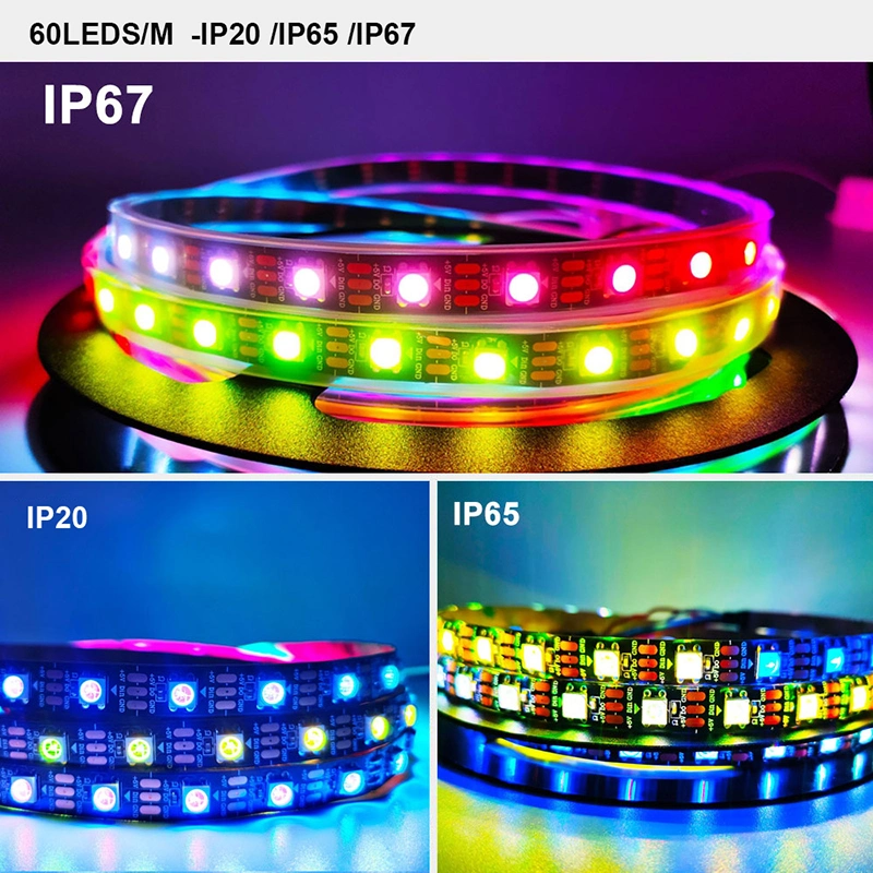 Addressable Lights DMX Pixel Light 5050 Ws 2812 Ws2815 5V RGB RGBW Flexible Neon LED Strip Dreamcolor Kit