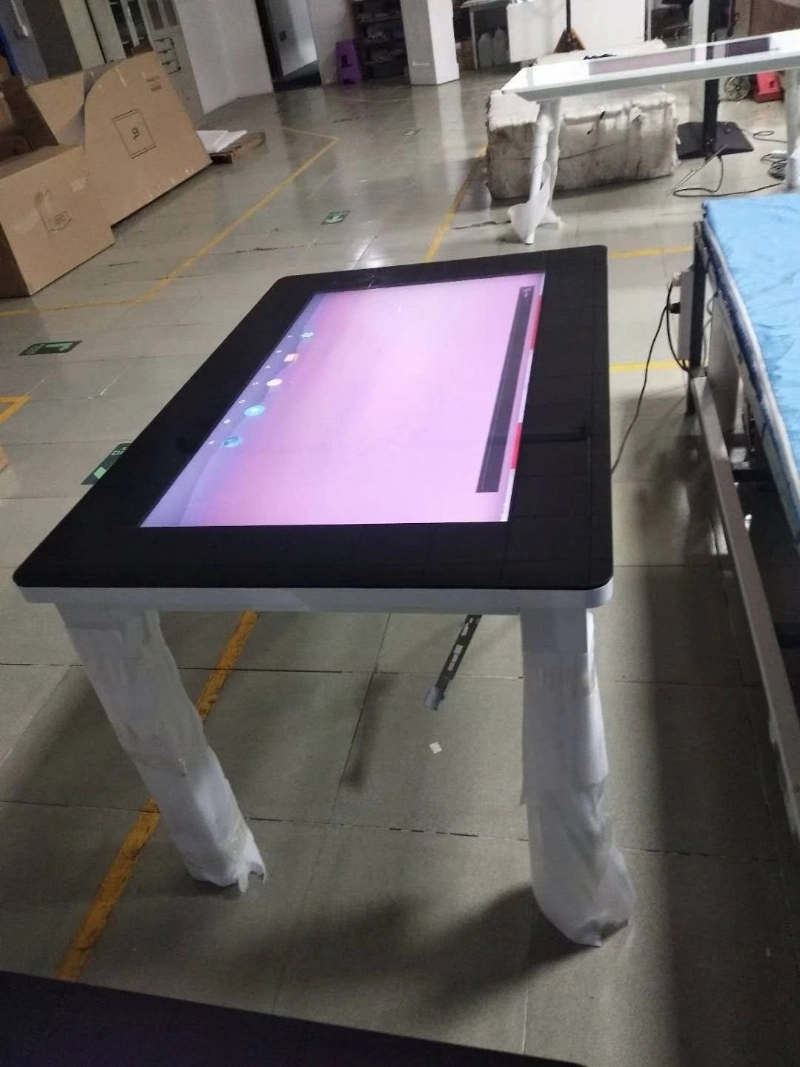 43inch Customized White LCD Touch Table Screen Kiosk Windows Indoor Totem