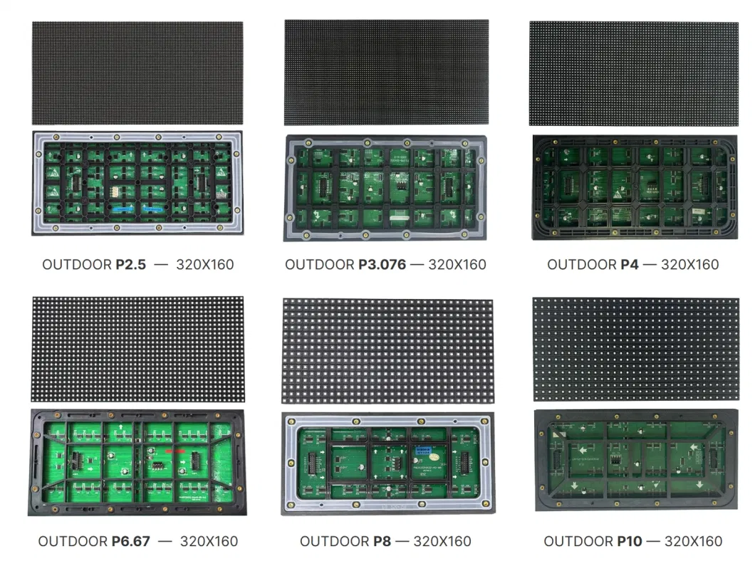 Outdoor 160*160mm Outside Advertising Xinda Golden Wire P10 LED Display Module