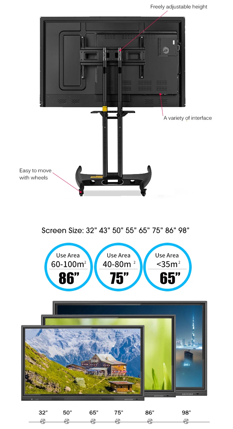 55inch Classroom 10 Points Touch Interactive Whiteboard Smart TV