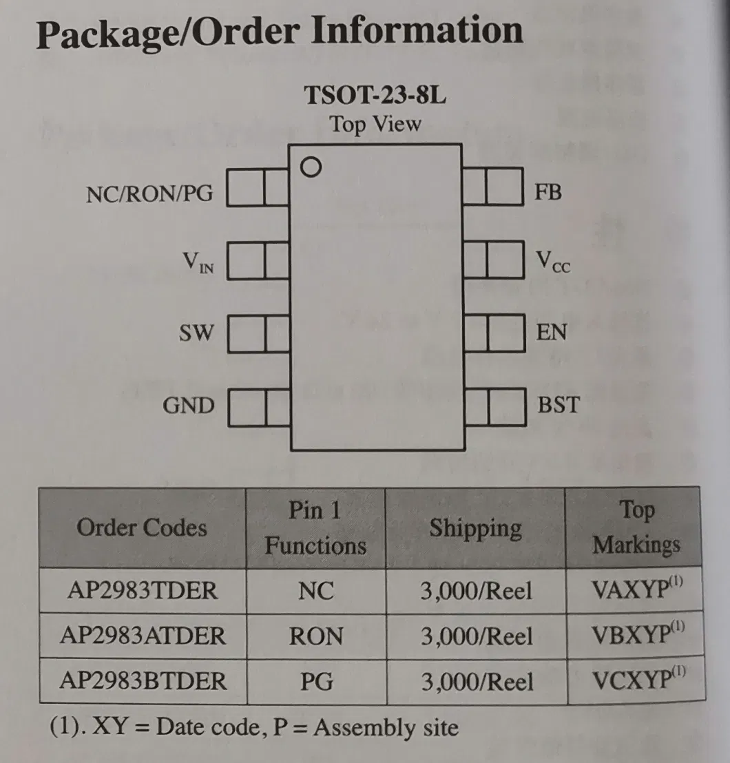 BUCK DC-DC AP2983 24V 2A Electronic component IC