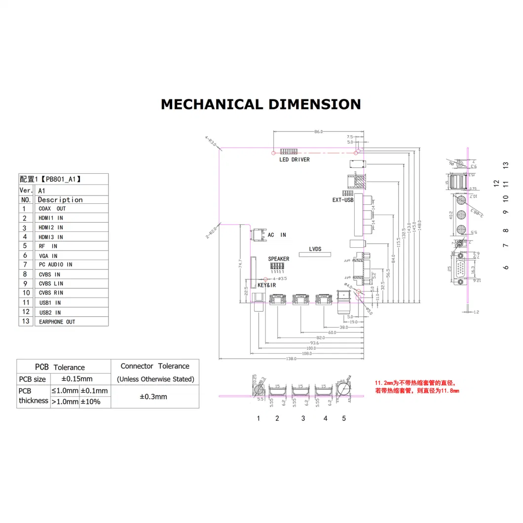 Hot Sell Factory Price Smart LED TV Board Universal PCB Mother Board Tp. Sk105A. Pb801