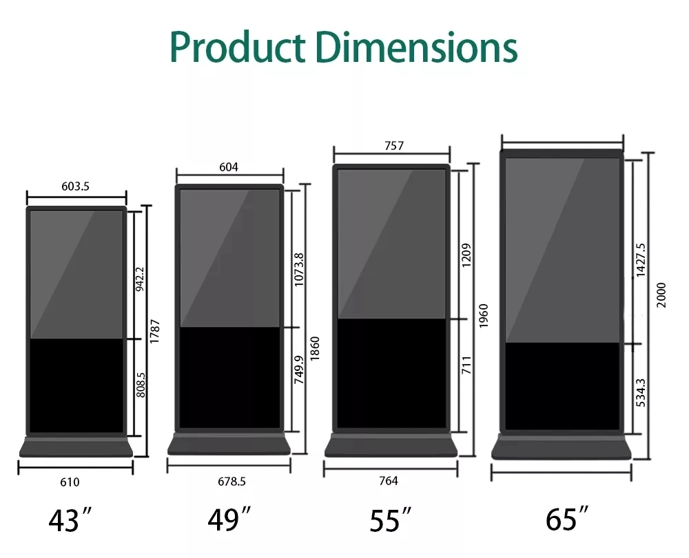 Xvid OS X Advertising LCD Screen Display Totem Player Digital Signage Large Multi Touch Advertising Display 3D TV