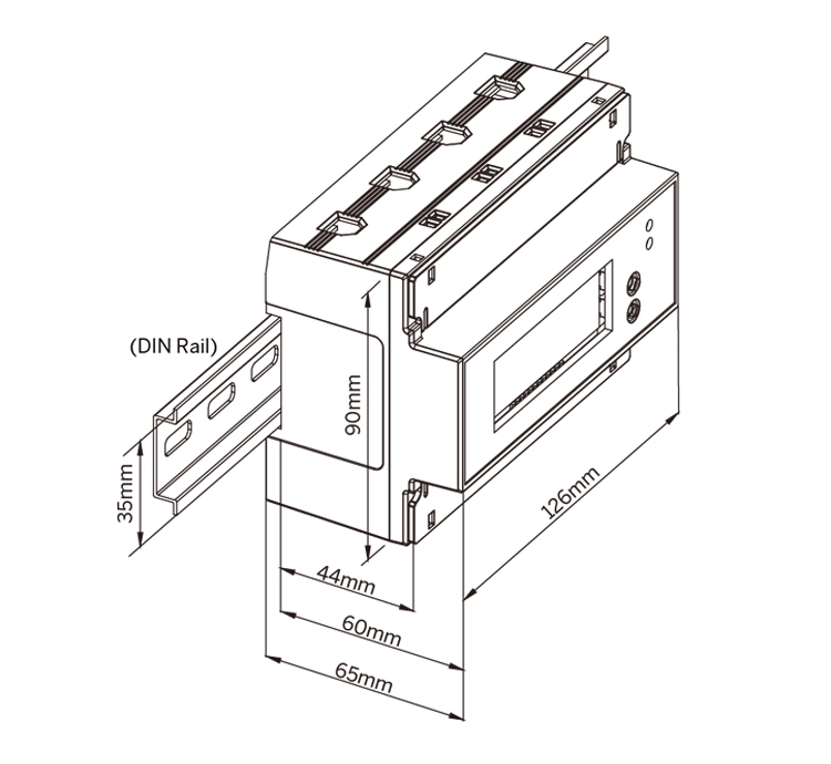 PMC-350-C Class 1 Three-Phase Wireless Multifunction Energy Meter RS-485 Optional LoRaWAN Module