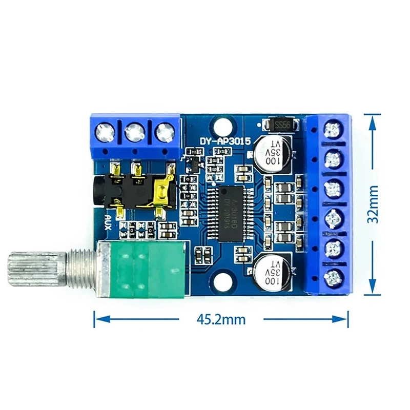 30wx2 High-Power Stereo Digital Amplifier Board 12V/24V Power Supply DIY Power Amplification Module Dy-Ap3015