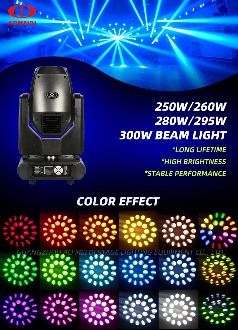 New DJ Nightclub 260W Sharpy Beam Wedding Moving Head Disco Stage Lights