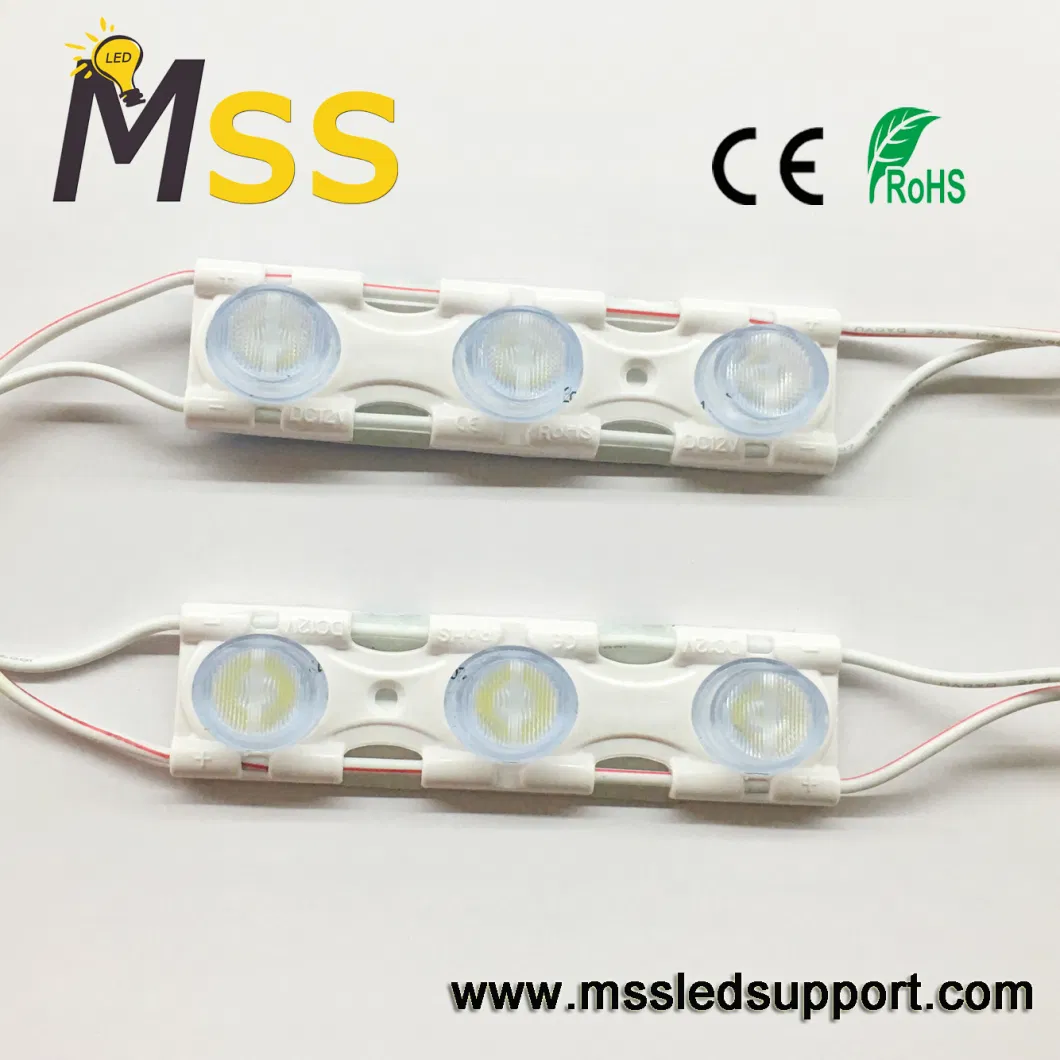 12V 24V 3W High Brightness Round Long Side Light 3030 UL LED Module with Lens Large Power for Advertising Sign