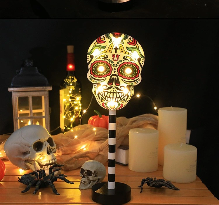 LED Halloween Lights Modeling Lights Wooden Decoration Night Light Ambient Light