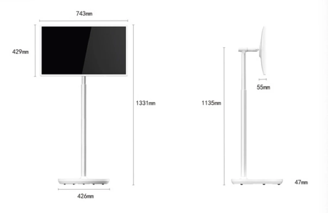 32inch Indoor Incell Moving Smart Rotate Touchscreen for Work Studying Workout Entertainment