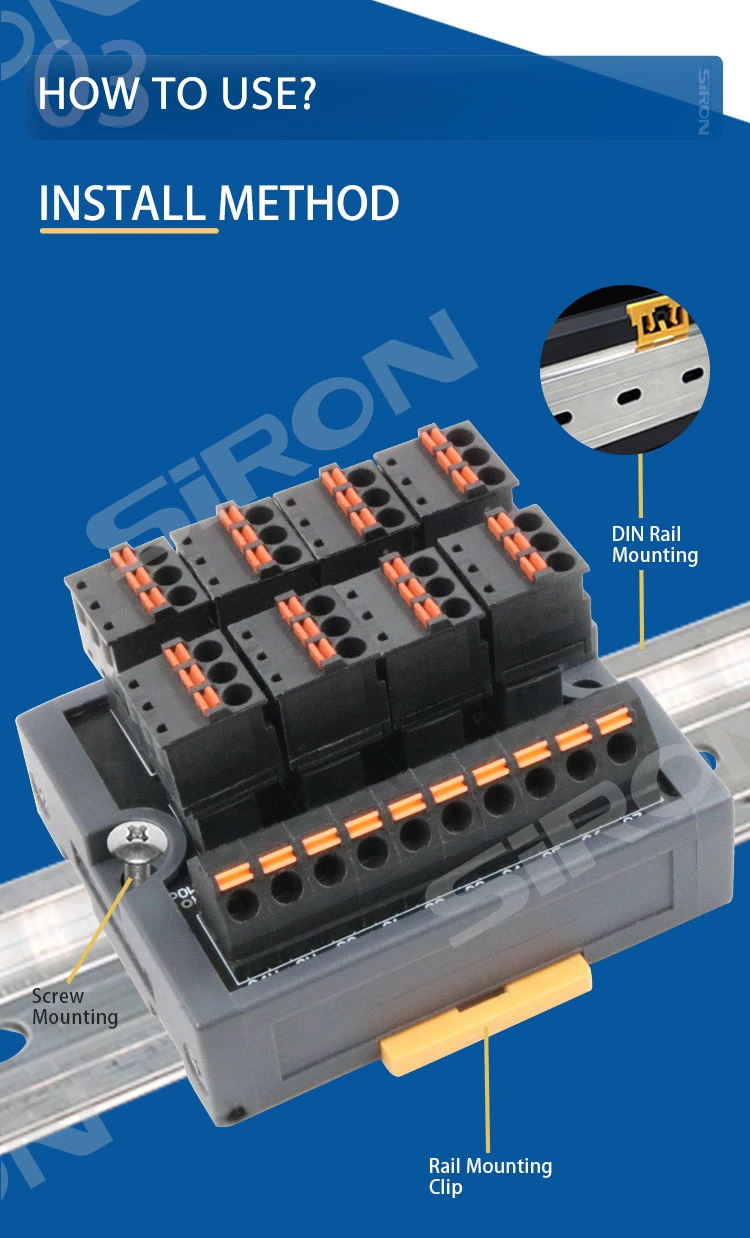 Siron T081-T Input Terminal Block Module Use 10pin Terminal Block and Controller Connection, for Panasonic PLC