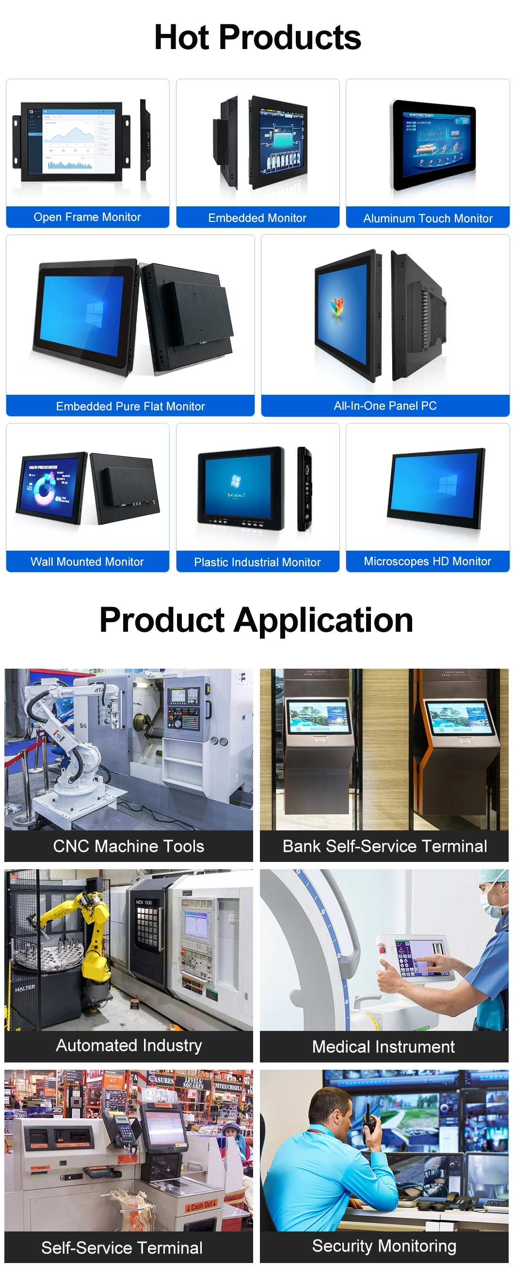 14&prime;15 16 17 19 21 25 Inch Round LCD Display Touch Screen for Casino Arcade Slot Machines LCD Display Fast Response High Definition Indoor LCD Di