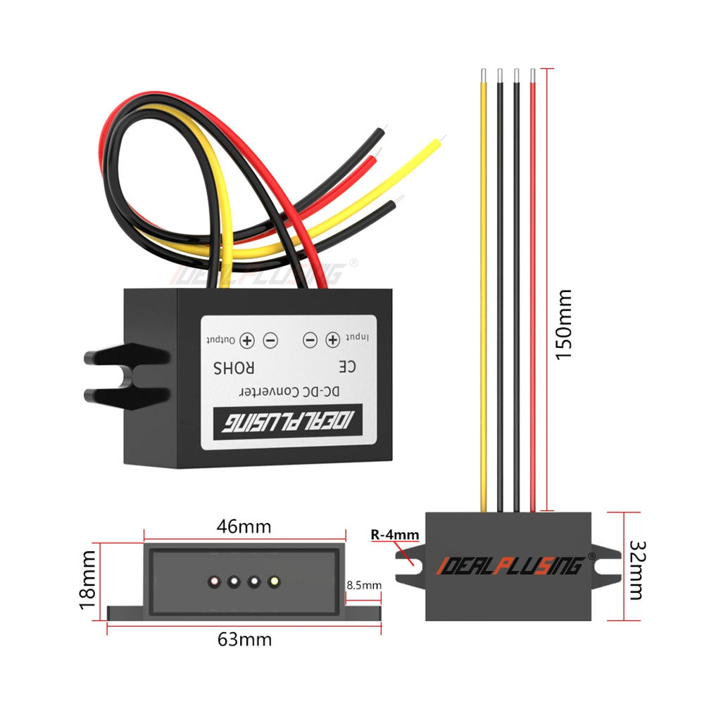 Idealplusing DC-DC Step Down Converter 24V to 12V 1A 2A 3A 4A 5A 6A 8A 10A 24 Volt to 12 Volt Power Module for Car