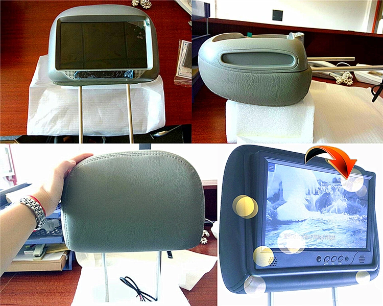 7 Inch Taxi Headrest Floor Standing LED Wall Video Advertising LCD Player LCD Digital Signage