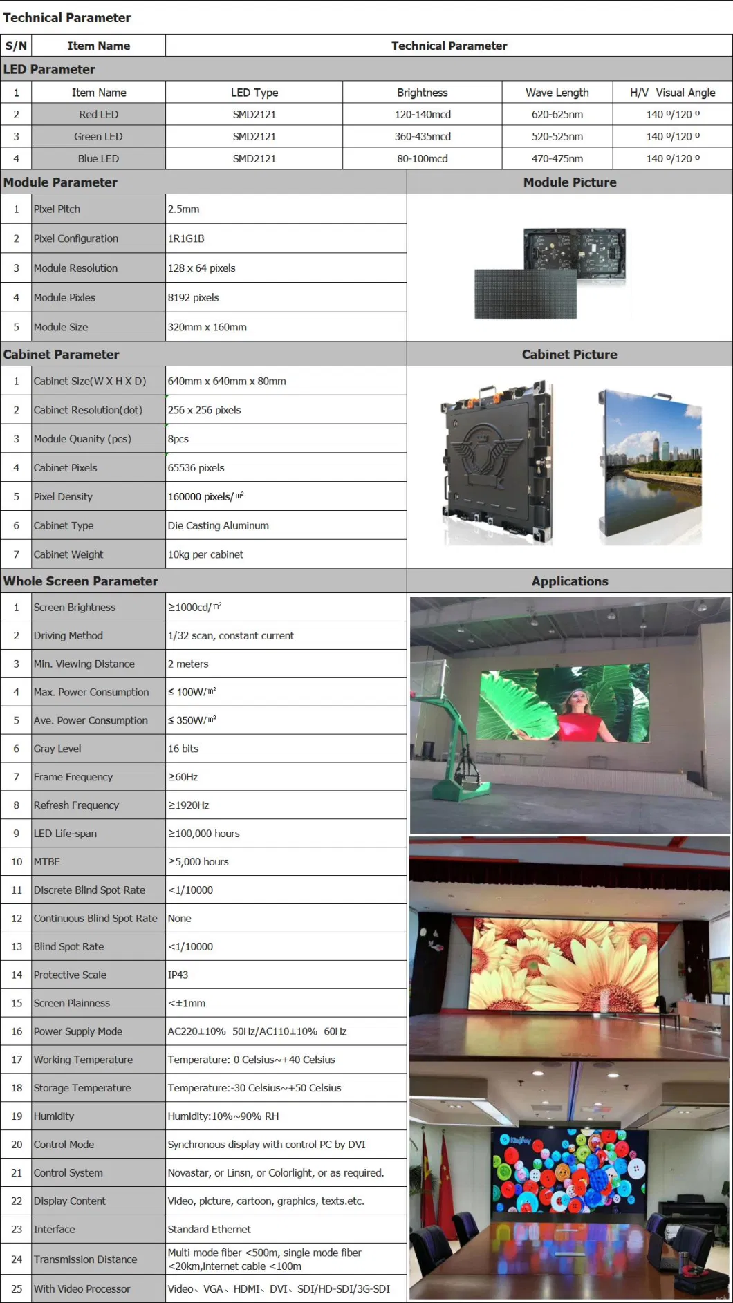 2.5mm Wireless Digital LED TV Wall Panel RGB Display Module Factory