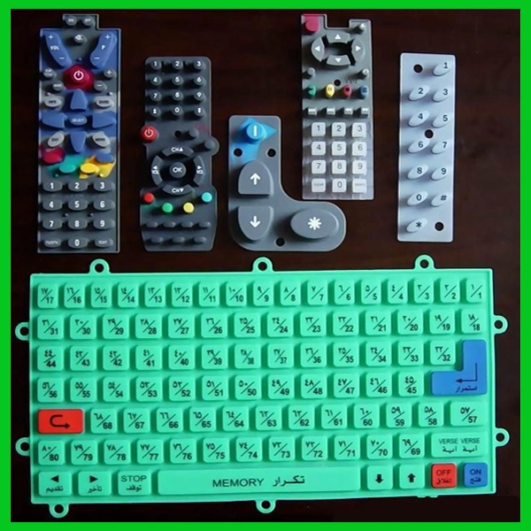 Waterproof TV Remote Control Conductive Silicone Rubber Keypads