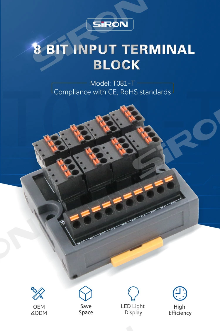 Siron T081-T Input Terminal Block Module Use 10pin Terminal Block and Controller Connection, for Panasonic PLC