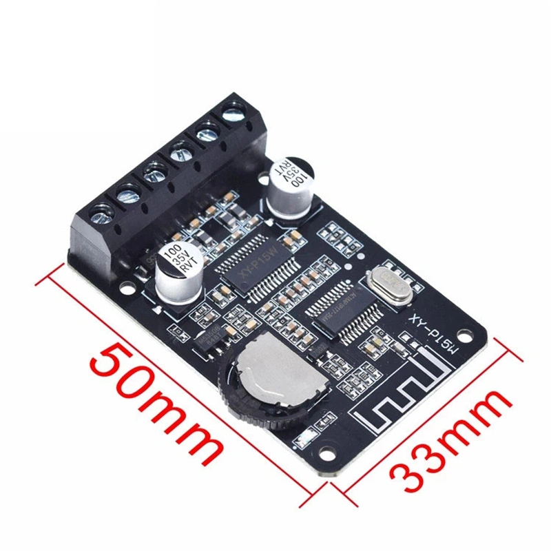 10W/15W/20W Stereo Bluetooth Power Amplifier Board 12V/24V High Power Digital Amplifier Module XY-P15W