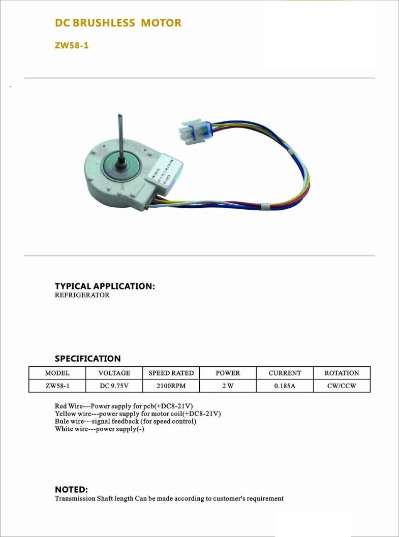 Electrical Micro Brushless 24V DC Motor for Industrial Deduster/Grinder Motor