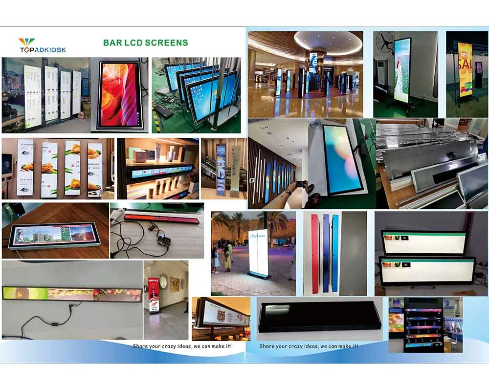 Capacitive Touch Screen Monitor LCD Monitor Display Digital Signage Monitor with LED Lights for Advertising Player