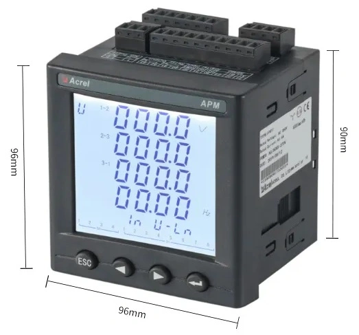 Acrel Apm810 Three Phase Multifunction Electric Energy Power Quality Analyzer Meter with High Accuracy 0.2s