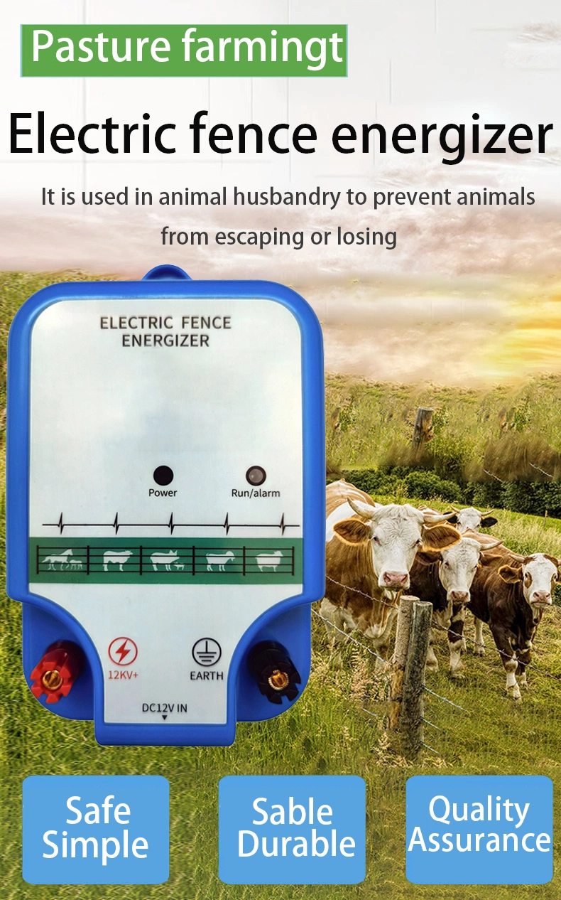 Electric Fence Energizer for Animal Husbandry Farm Intelligent Pulse Power Grid Alarm System for Preventing Wild Boar, Cattle, Pig and Sheep Breeding in Ranch